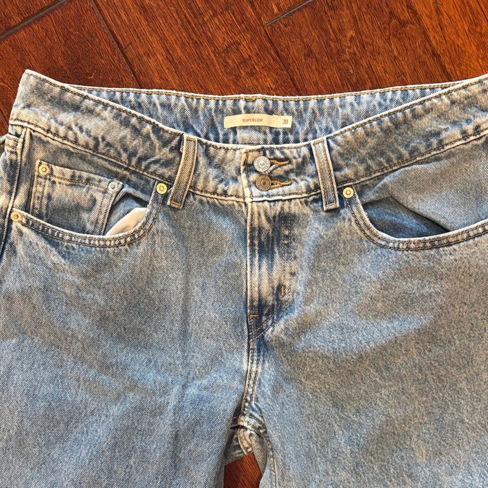 Levi's Light Blue Women's Straight Leg Jeans - Picture 3 of 4